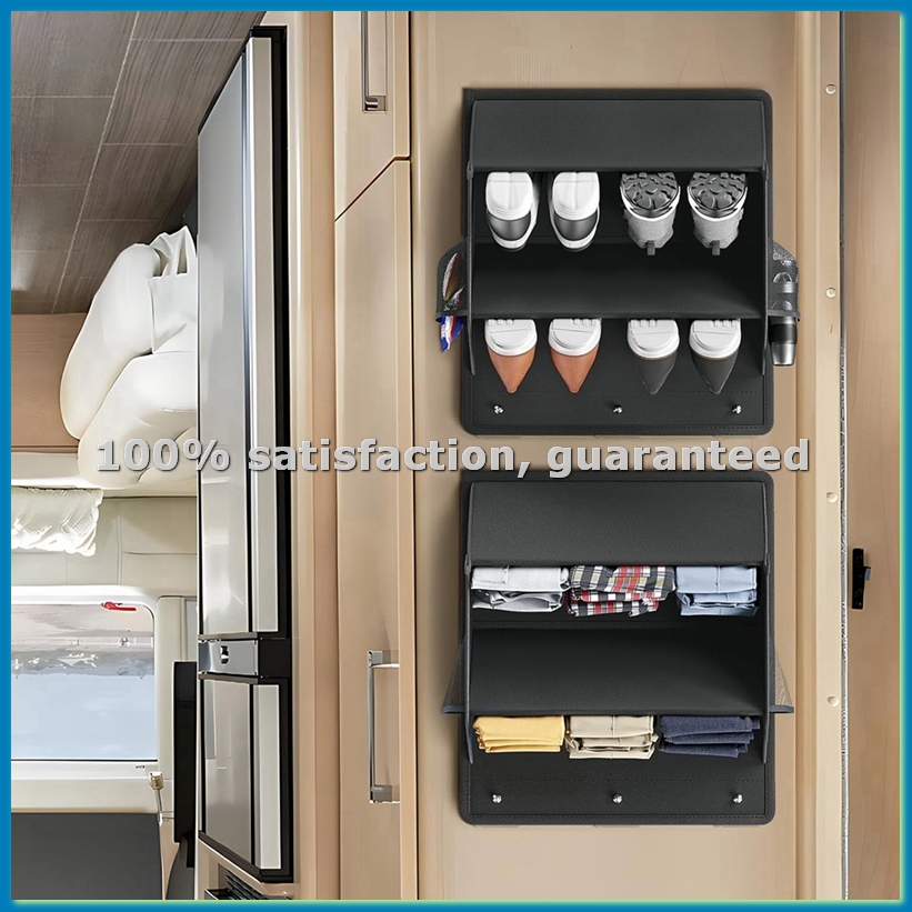 Wall Organizer Pocket - 2팩 RV 신발 보관함, 접착 테이프
