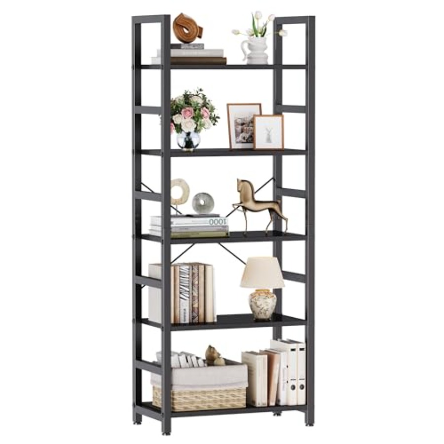 Bookshelf 5 Tier - 5단 책장, 모던한 높이의 책장, 거실,
