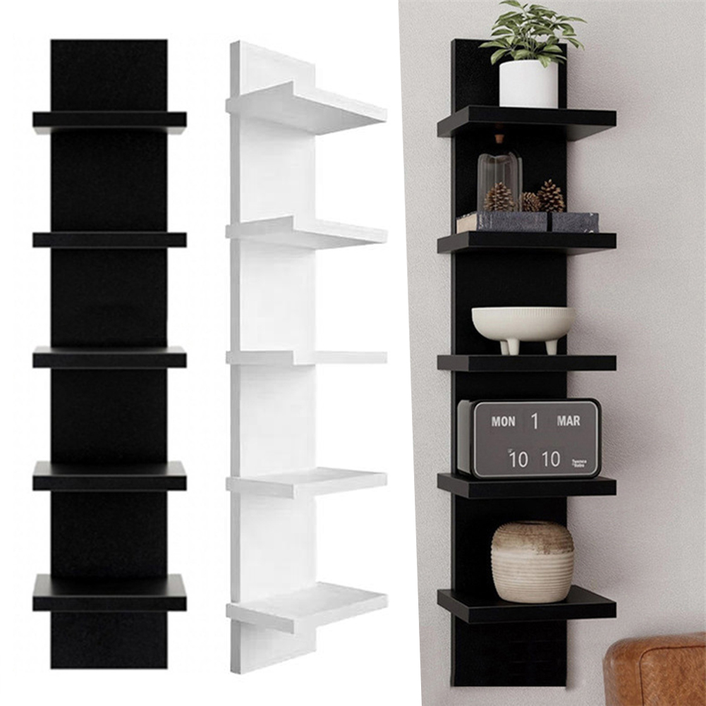 Bookshelf 5 Tier - 5단 벽걸이 책꽂이 PVC 플로팅 수납
