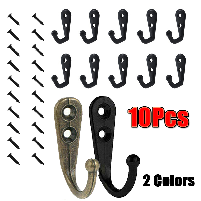 Wall Organizer Pocket - 10개 벽걸이형 코트 걸이 후크, 빈티지