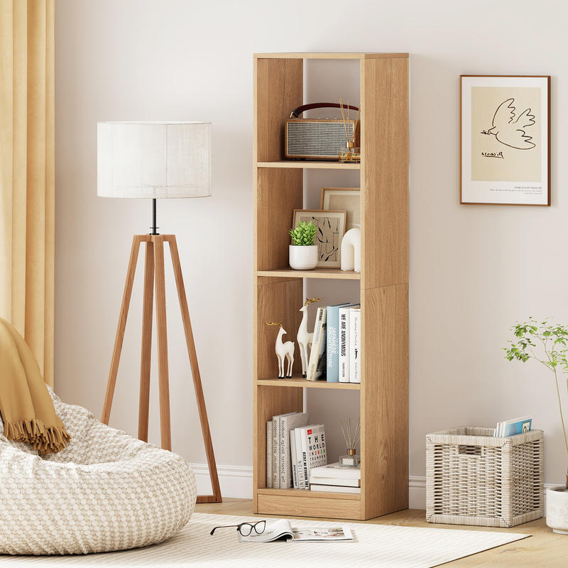 Bookshelf 5 Tier - 5단 4큐브 좁은 책장(4개의 넘어짐 방지