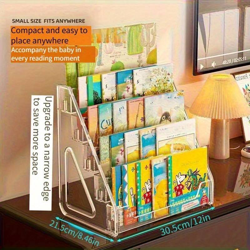3/5단 아크릴 책꽂이, 탈부착 가능한 데스크탑 디스플 - Bookshelf 5 Tier 리뷰 및 가격