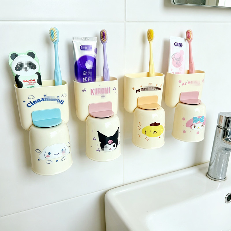 쿠로미 칫솔 홀더 귀여운 배수형 벽걸이 린스컵 가정용  - Wall Organizer Pocket 리뷰 및 가격