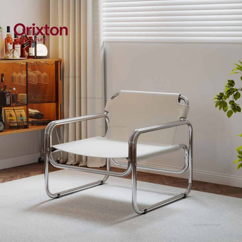 현대적인 가죽 액센트 암체어, 크롬 프레임 라운지 의자 - Office Furniture For Sale 리뷰 및 가격